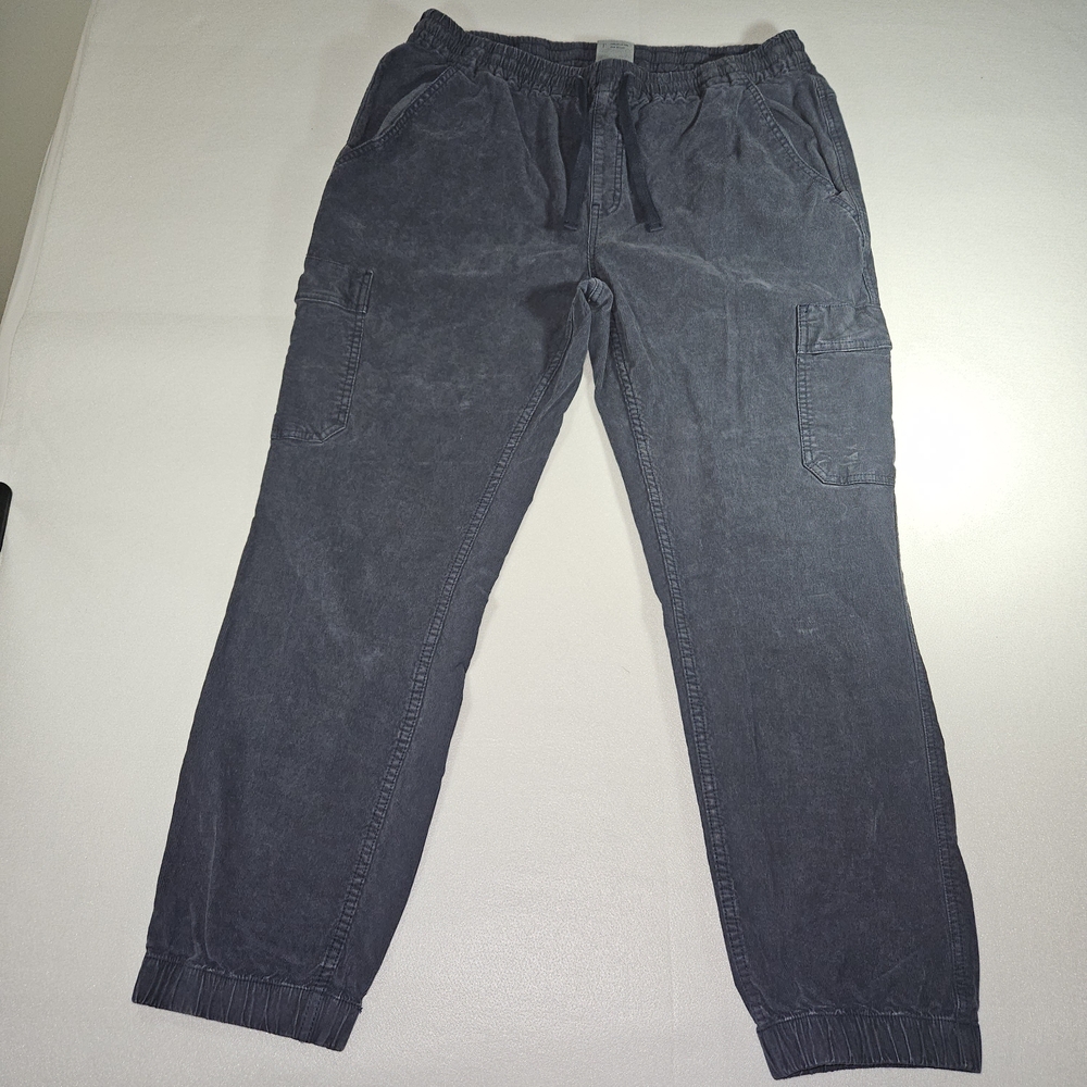 prAna Men's Navy Corduroy Pants, Relaxed Fit Size Large